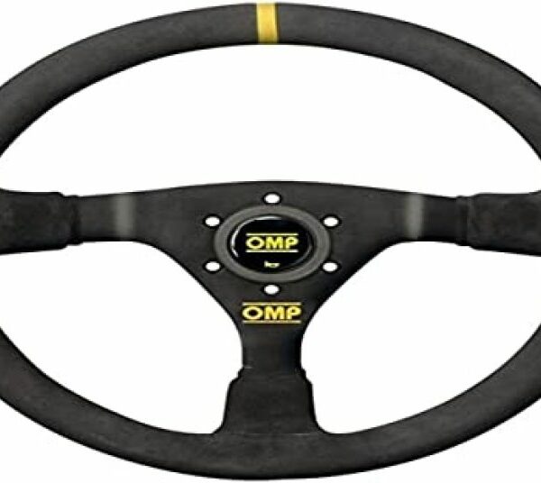OMP WRC Mid-Depth 350mm Dished - Small Suede (Black)