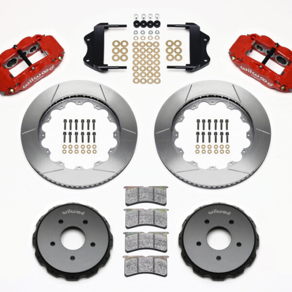 Wilwood Narrow Superlite 6R Front Hat Kit 14.00in Red 2004-2006 Pontiac GTO