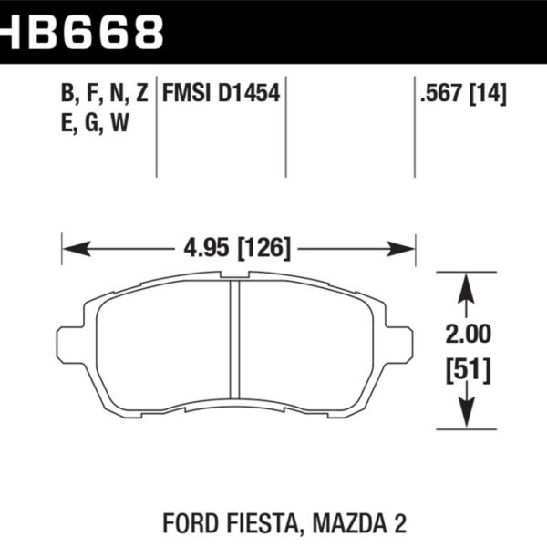 Hawk 11-19 Ford Fiesta 1.6L S OE Incl.Clips Front ER-1 Brake Pads