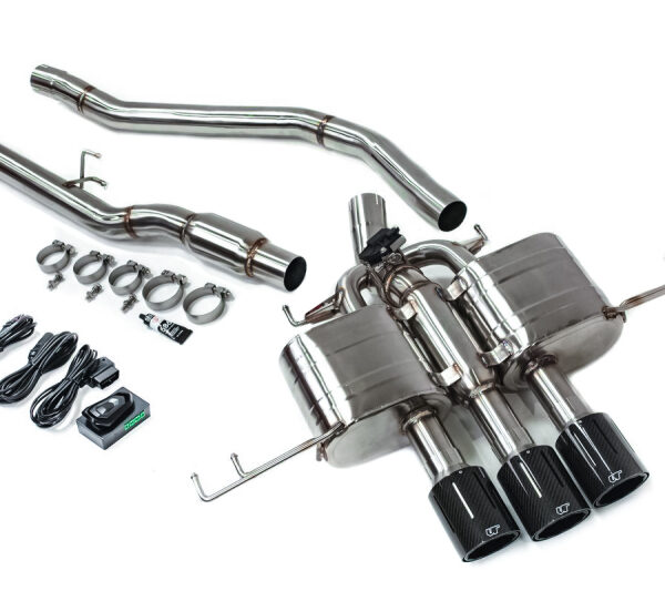 VR Performance Honda Civic Type R Stainless Valvetronic Exhaust System with Carbon Tips