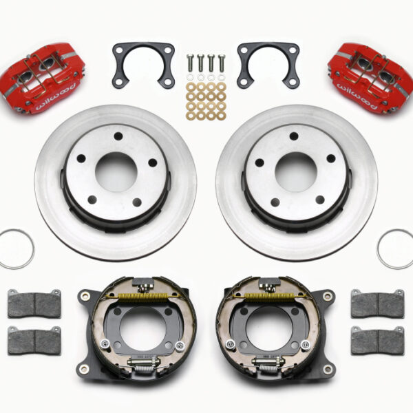 Wilwood Dynapro Lug Mount P/S Park Brake Kit Red Big Ford 2.00in Off Bronco 5 x 5.50