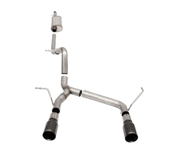 Corsa 2007-2018 Jeep Wrangler JKU 3.6L Sport 2.75in Cat-Back Exhaust w/ Single 4in Black Tips