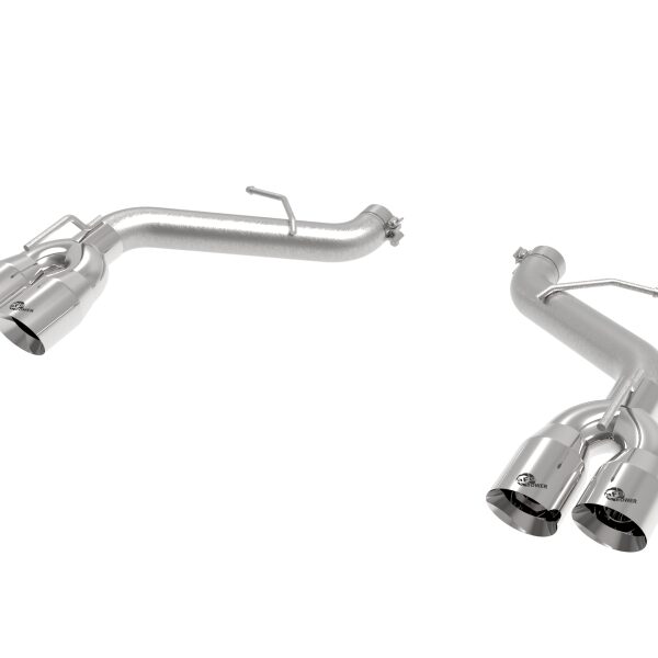 aFe POWER MACH Force-Xp 3in Axle-Back Exhaust 16-20 Chevy Camaro SS V8 6.2L w/o Mufflers - Polished