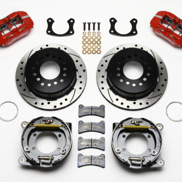 Wilwood Dynapro Low-Profile 11.00in P-Brake Kit Drill-Red New Big Ford 2.36in Offset