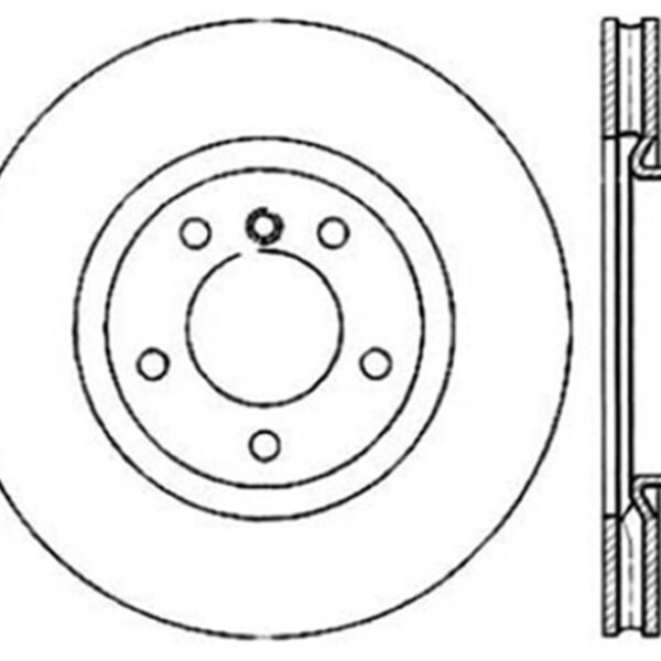 StopTech 98-02 BMW Z3 Drilled Left Front Rotor