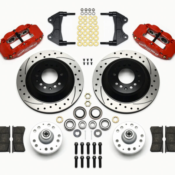 Wilwood Narrow Superlite 6R Front Hub & 1PC Rtr Kit 12.88in Dril -Red WWE ProSpindle