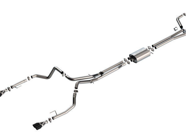 Borla 24-25 Chevy Silverado 1500 (6.2L V8) S-Type Cat Back - 3.5in Black Chrome Tips