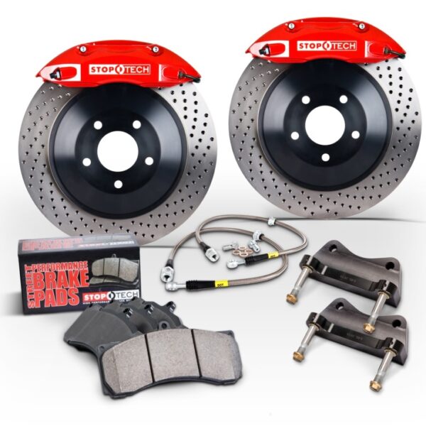 StopTech 07-13 / 15-17 GMC Yukon w/ Red ST-60 Calipers 380x32mm Slotted Rotors Rear Big Brake Kit