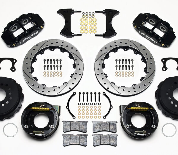 Wilwood Narrow Superlite 4R Rear P-Brk Kit 12.88in Drilled Big Ford New Style 2.50in Offset
