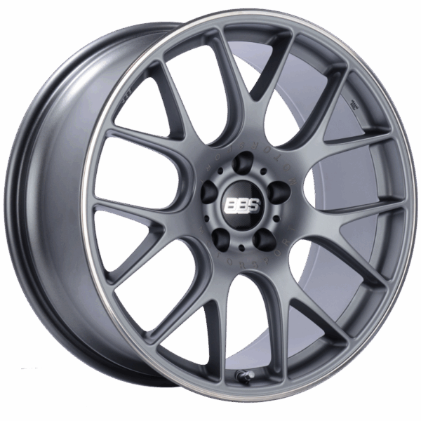 BBS CH-R 20x9.5 5x114.3 ET40 CB66 Satin Titanium Polished Rim Protector Wheel