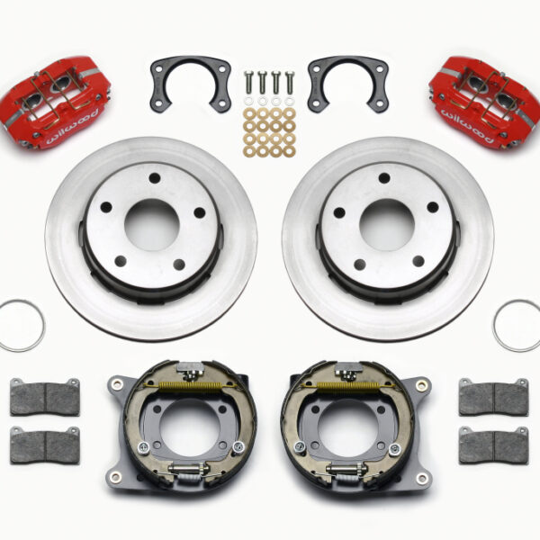 Wilwood Dynapro Lug Mount P/S Park Brake Kit Red Big Ford New 2.38in Off Bronco 5 x 5.50