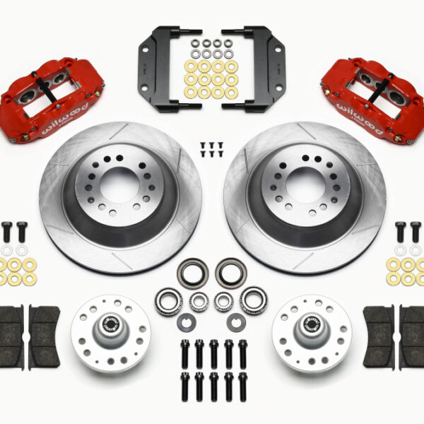 Wilwood Narrow Superlite 6R Front Hub & 1PC Rtr Kit 12.88in-Red Magnum Force Drop Spindle