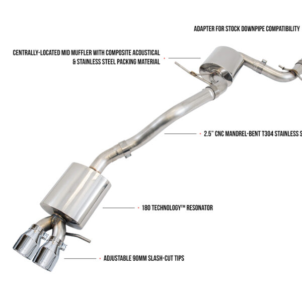 AWE Tuning Mk5 Jetta 2.0T - GLI Touring Edition Exhaust - Polished Silver Tips