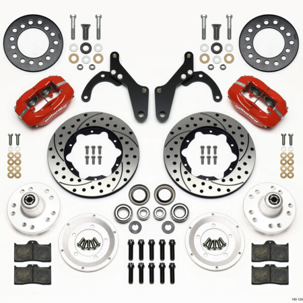 Wilwood Forged Dynalite Front Kit 11.00in Drill-Red 59-64 Chevy Impala / 63-64 Corvette