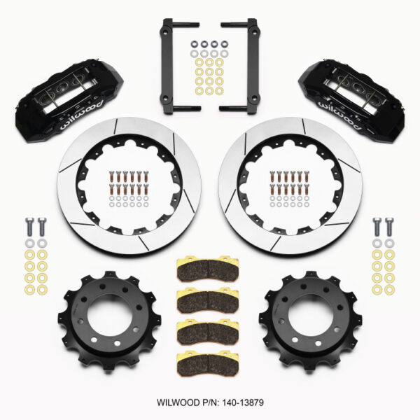 Wilwood TX6R Rear Kit 16.00in Black 1999-2010 GM Trk 2500 HD 4.84 Cntr