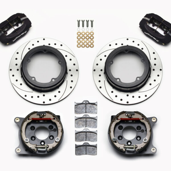 Wilwood Forged Dynalite P/S Park Brake Kit Drilled Strange Eng Floater 3.49in Offset