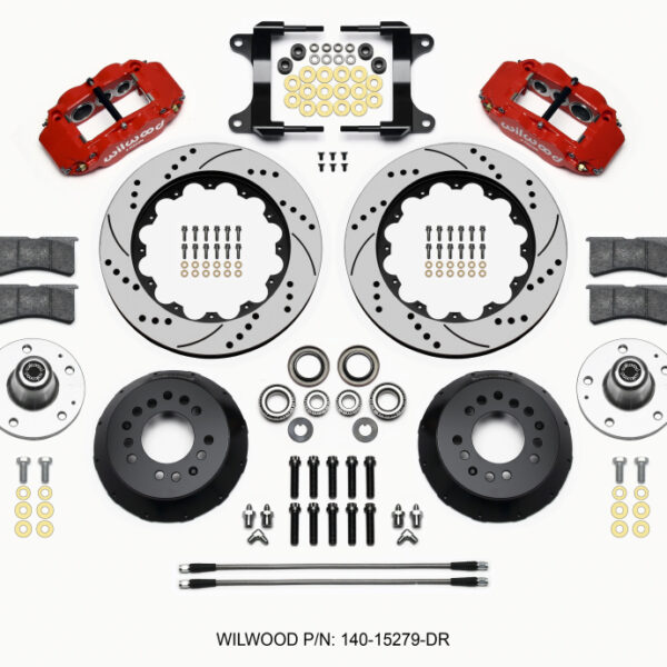 Wilwood Narrow Superlite 6R Front Hub Kit 14.00in Drill Red 82-92 Camaro//Firebird