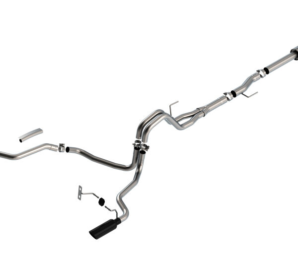 Borla F-150 2021 2.7L/3.5L 4dr CC SB EC STB Lari/King R/Plinum/LTD 3/2.25 SRE CB AK BLK CHR Tips
