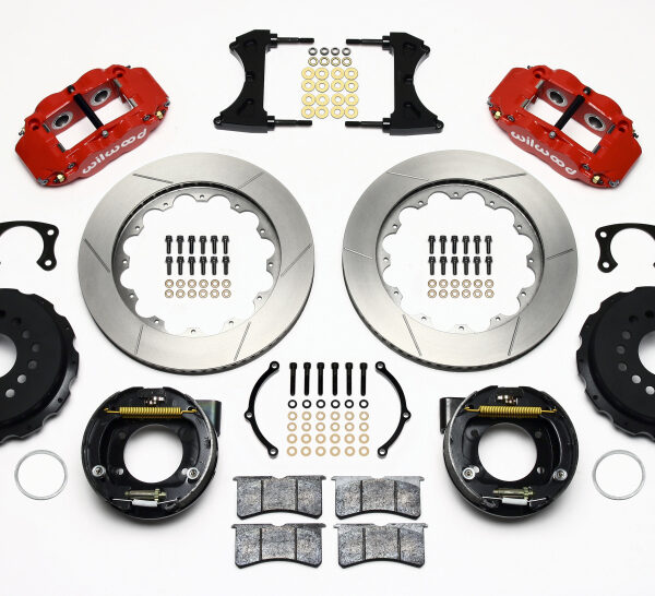 Wilwood Narrow Superlite 4R Rear P-Brk Kit 14.00in Red New Big Ford 2.50in Offset