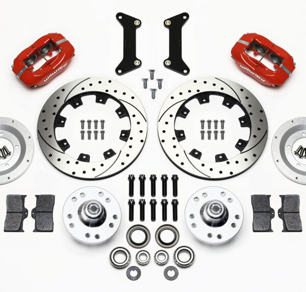 Wilwood Forged Dynalite Front Kit 12.19in Drilled Red 79-87 GM G Body
