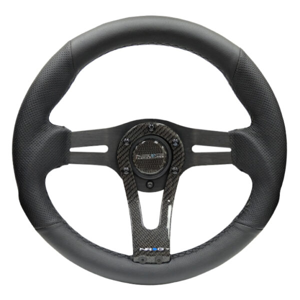 NRG Reinforced Steering Wheel (320mm) w/Carbon Center Spoke