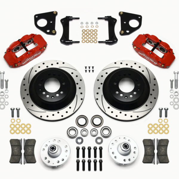 Wilwood Narrow Superlite 6R Front Hub & 1PC Rtr Kit 12.88in Dril -Red 62-72 CDP B & E Body-Drum