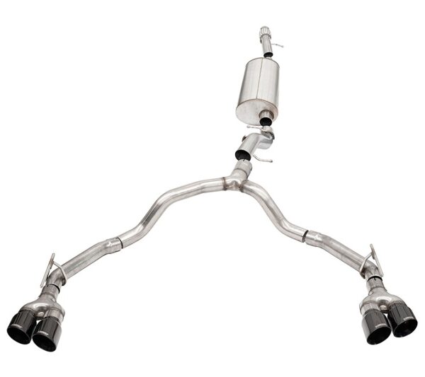 Corsa 2021-2023 Tahoe / GMC Yukon 4DR 6.2L 4WD Dual Rear 3in - 2.75in Sport Cat-Back DW 4in BLKTips