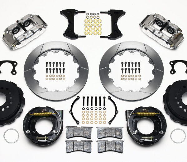 Wilwood Narrow Superlite 4R Rear P-Brk Kit 12.88in Polished Big Ford New Style 2.36in Offset