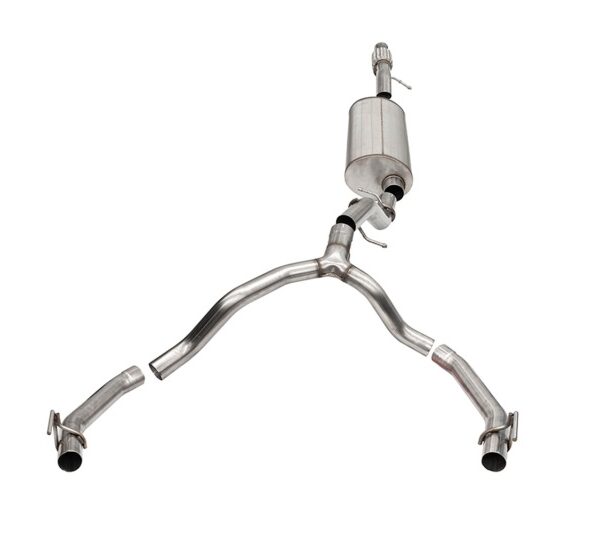 Corsa 21-23 Cadillac Escalade 6.2L Dual Rear 3.5/2.75in Sport Cat-Back Exhaust Uses FactoryBezels