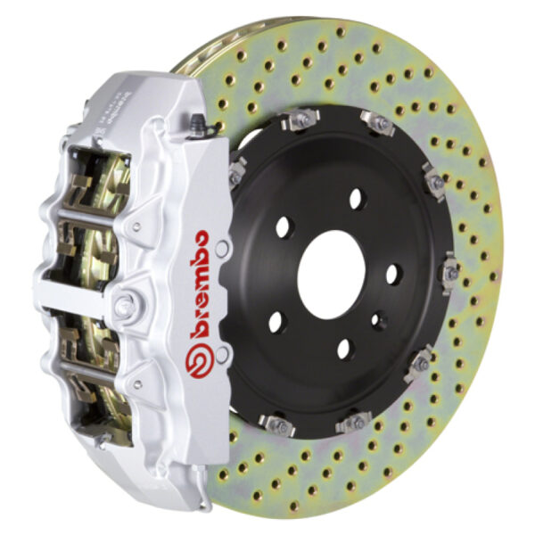 Brembo 01-06 LS430 Front GT BBK 8 Piston Cast 380x34 2pc Rotor Drilled-Silver