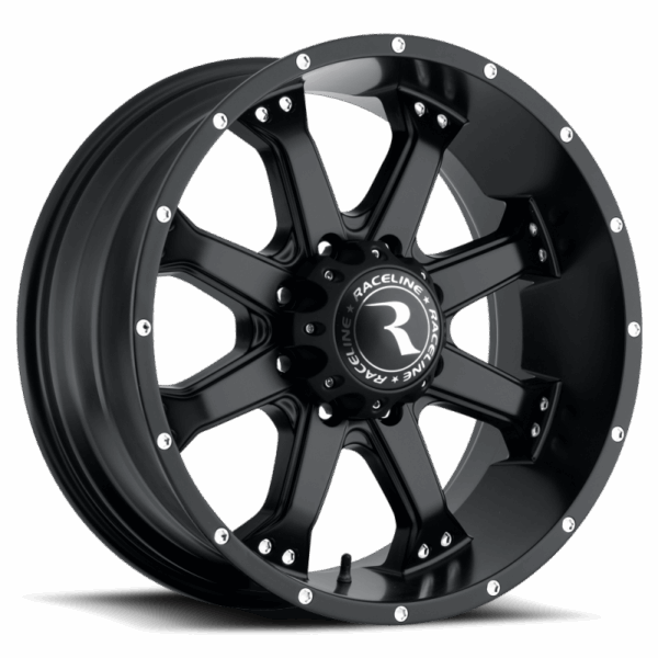 Raceline 991B Assault 17x9in / 5x127 BP / -12mm Offset / 78.1mm Bore - Satin Black Wheel