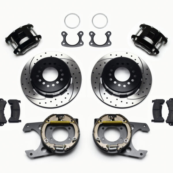 Wilwood D154 P/S Park Brake Kit Drilled Small Ford 2.66in Offset