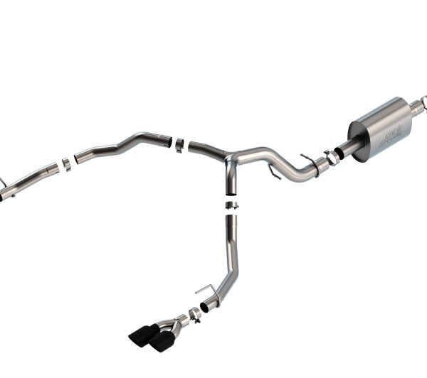 Borla 21-22 Chevrolet Tahoe 6.2L V8 2/4WD 4DR T-304 SS S-Type Cat-Back Exhaust w/ Black Chrome Tips