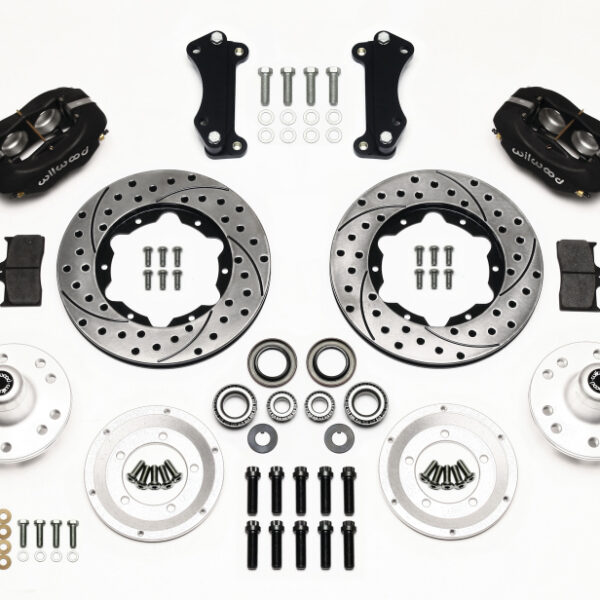 Wilwood Forged Dynalite Front Kit 11.00in Drilled Heidts Tri -5 2 inch Drop Spindle