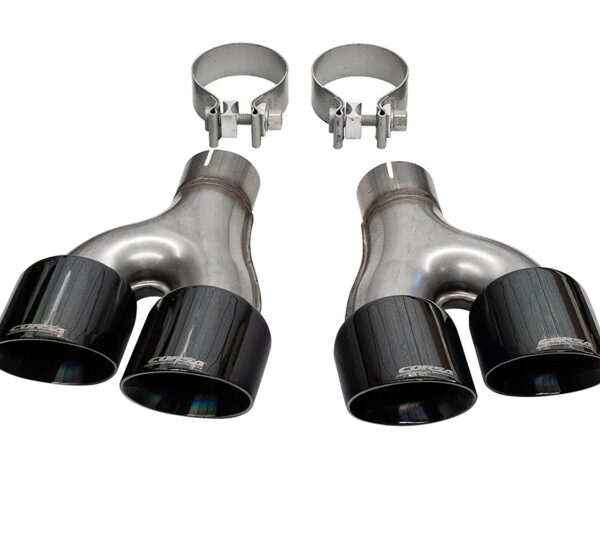 Corsa 2011-2021 Jeep Grand Cherokee Twin 2.5in Inlet / 4in Outlet Black PVD Pro-Series Tip Kit