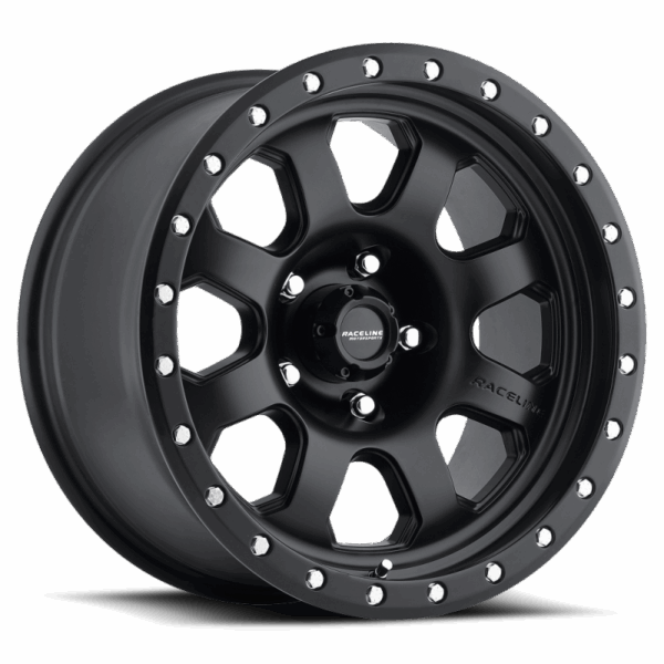 Raceline 928B Monster 17x9in / 8x170 BP / -12mm Offset / 130.81mm Bore - Satin Black Wheel