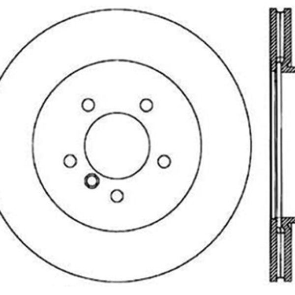 StopTech 01-06 BMW 330 Drilled Left Front Rotor