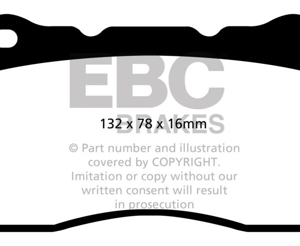EBC 2016+ Cadillac CT6 2.0L Turbo Redstuff Front Brake Pads