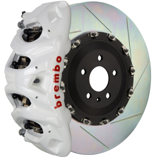 Brembo 19+ Model X (Excl Plaid) Fr GT BBK 8Pis Cast 412x38 2pc Rotor Slotted Type1-White