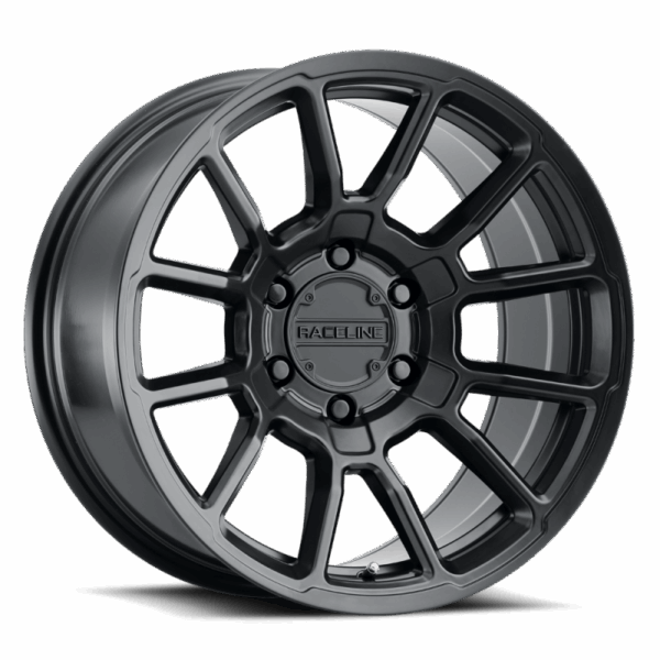 Raceline 950B Gauge 17x8.5in / 5x127 BP / 0mm Offset / 78.1mm Bore - Satin Black Wheel