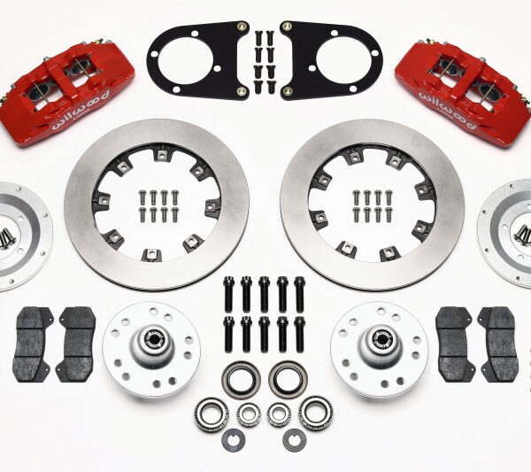 Wilwood Dynapro 6 Front Hub Kit 12.19in Red 37-48 Ford Psgr. Car Spindle