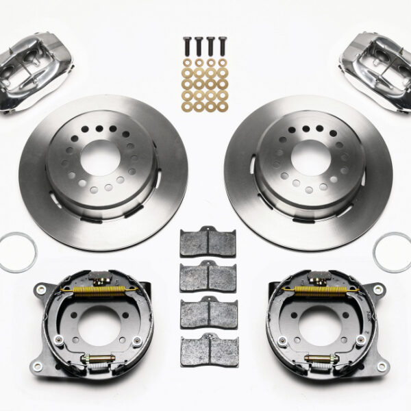Wilwood Forged Dynalite P/S Park Brake Kit Polished Ford 8.8 w/2.5in Offset-5 Lug