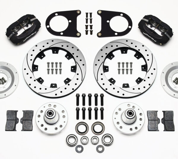 Wilwood Forged Dynalite Front Kit 12.19in Drilled 37-48 Ford Psgr. Car Spindle