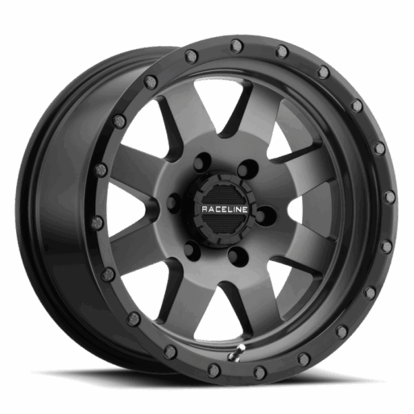 Raceline 935G Defender 18x9in / 5x127 BP / -12mm Offset / 83.82mm Bore - Gunmetal Wheel
