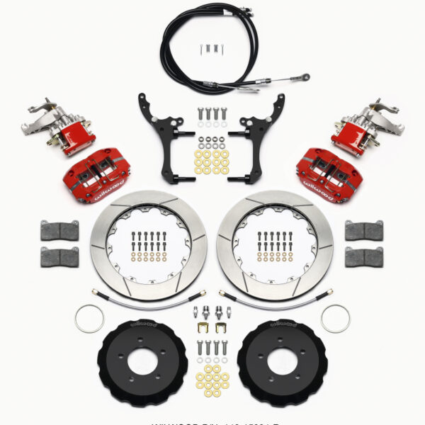 Wilwood Dynapro Radial4 / MC4 Rear Kit 12.88 Red 2006-15 Miata w/Lines & Cables