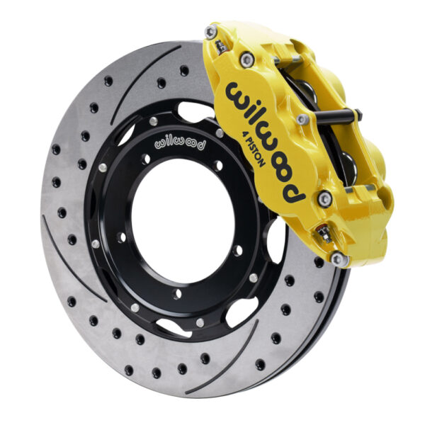 Wilwood 69-89 Porsche 911 Front Superlite Brake Kit 3.5in MT Drilled & Slotted Face - Yellow