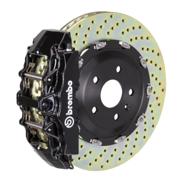 Brembo 01-06 LS430 Front GT BBK 8 Piston Cast 380x34 2pc Rotor Drilled-Black