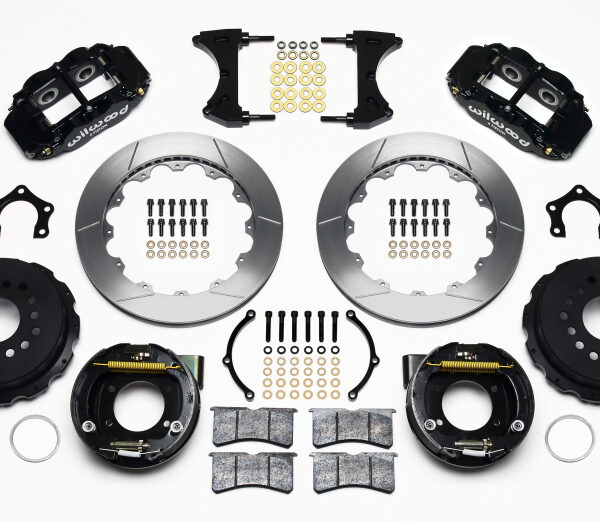 Wilwood Narrow Superlite 4R Rear P-Brk Kit 12.88in Mopar/Dana 2.36in Off w/Snap Ring Brng