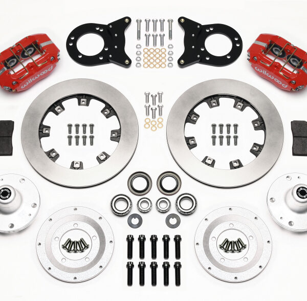 Wilwood Dynapro Dust-Boot Front Kit 12.19in Red 1965-1969 Mustang Disc & Drum Spindle