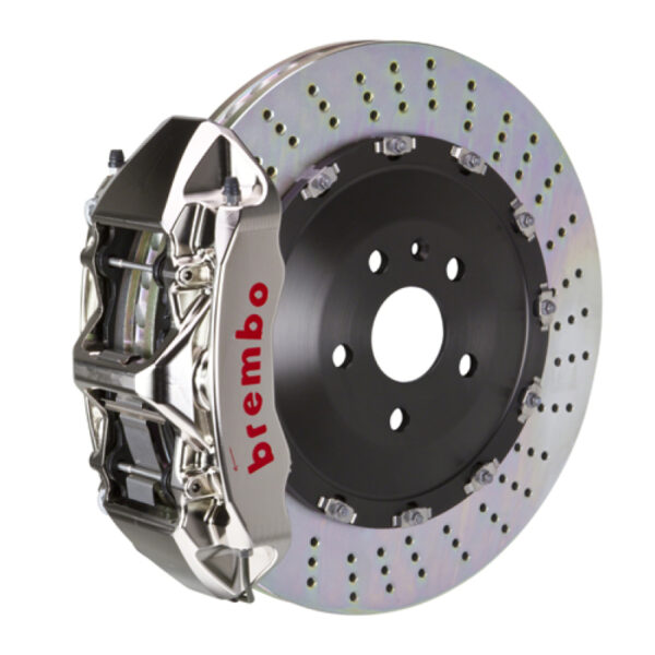 Brembo 07-15 Q7 (4L) Front GTR BBK 6 Piston Billet405x34 2pc Rotor Drilled- Nickel Plated